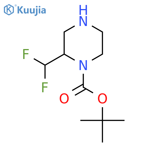 tert-butyl 2-(difluoromethyl)piperazine-1-carboxylate structure
