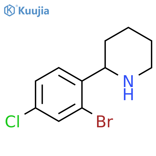 2-(2-bromo-4-chlorophenyl)piperidine structure