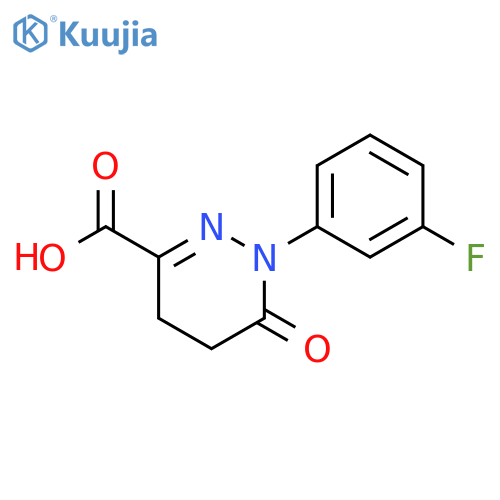1-(3-FLUOROPHENYL)-6-OXO-1,4,5,6-TETRAHYDROPYRIDAZINE-3-CARBOXYLIC ACID structure