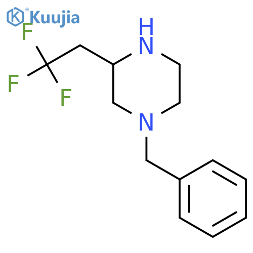 1-Benzyl-3-(2,2,2-trifluoro-ethyl)-piperazine structure