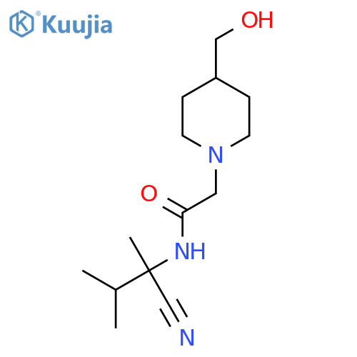 N-(1-cyano-1,2-dimethylpropyl)-2-4-(hydroxymethyl)piperidin-1-ylacetamide structure
