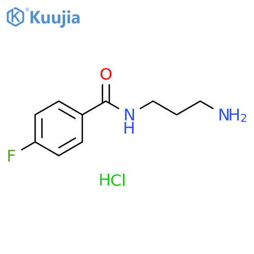 N-(3-aminopropyl)-4-fluorobenzamide hydrochloride structure