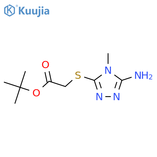 tert-butyl 2-(5-amino-4-methyl-4H-1,2,4-triazol-3-yl)sulfanylacetate structure