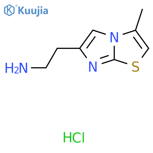2-{3-Methylimidazo[2,1-b][1,3]thiazol-6-yl}ethan-1-amine hydrochloride structure