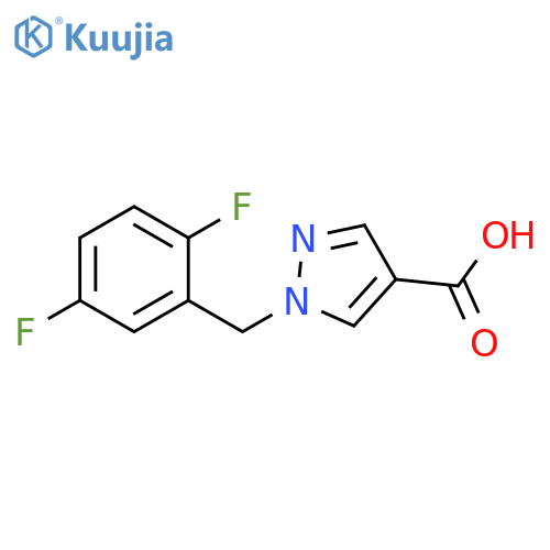 1-[(2,5-difluorophenyl)methyl]-1h-pyrazole-4-carboxylic acid structure