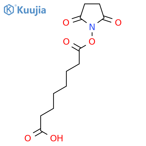 8-((2,5-Dioxopyrrolidin-1-yl)oxy)-8-oxooctanoic acid structure