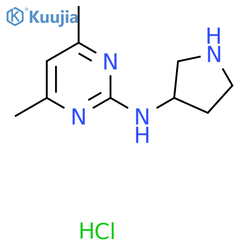 (4,6-Dimethyl-pyrimidin-2-yl)-pyrrolidin-3-yl-amine hydrochloride structure
