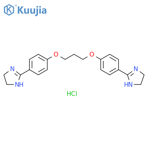 1H-Imidazole,2,2'-[1,3-propanediylbis(oxy-4,1-phenylene)]bis[4,5-dihydro-,dihydrochloride structure