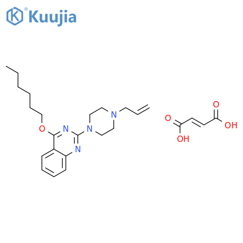2-(4-Allyl-1-piperazinyl)-4-hexyloxyquinazoline fumarate structure