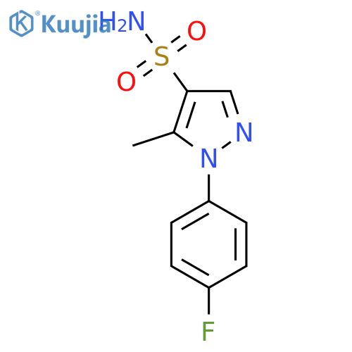 1-(4-fluorophenyl)-5-methyl-1H-pyrazole-4-sulfonamide structure