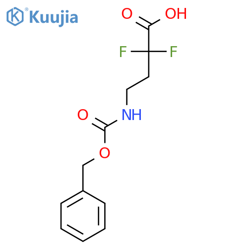 4-{[(Benzyloxy)carbonyl]amino}-2,2-difluorobutanoic acid structure