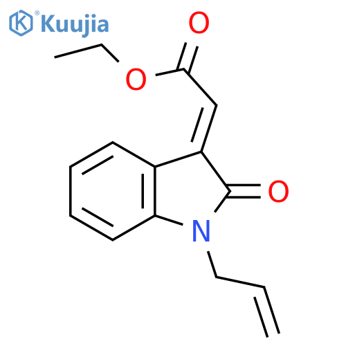 Ethyl 2-(1-allyl-2-oxo-1,2-dihydro-3H-indol-3-yliden)acetate structure