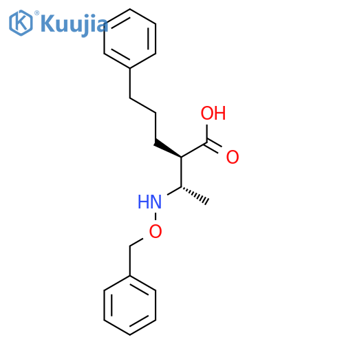 2-(1-Benzyloxyamino-ethyl)-5-phenyl-pentanoic acid structure