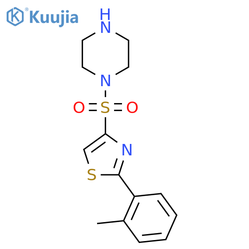 1-{2-(2-methylphenyl)-1,3-thiazol-4-ylsulfonyl}piperazine structure