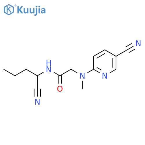 N-(1-cyanobutyl)-2-(5-cyanopyridin-2-yl)(methyl)aminoacetamide structure