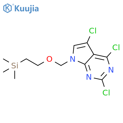 2,4,5-Trichloro-7-((2-(trimethylsilyl)ethoxy)methyl)-7H-pyrrolo[2,3-d]pyrimidine structure