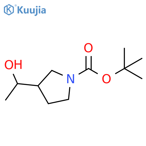tert-butyl 3-(1-hydroxyethyl)pyrrolidine-1-carboxylate structure