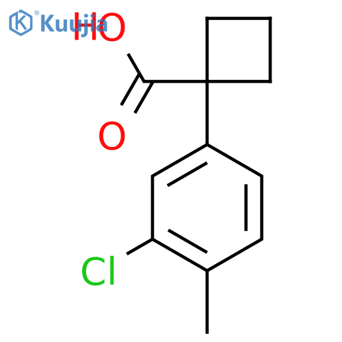 1-(3-Chloro-4-methylphenyl)cyclobutane-1-carboxylic acid structure