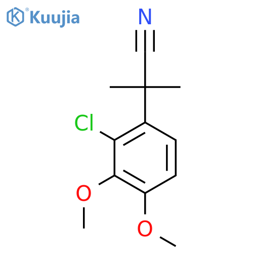 2-(2-chloro-3,4-dimethoxyphenyl)-2-methylpropanenitrile structure