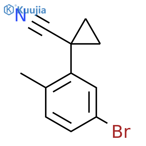 1-(5-bromo-2-methylphenyl)cyclopropane-1-carbonitrile structure