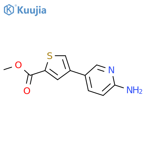 Methyl 4-(6-aminopyridin-3-yl)thiophene-2-carboxylate structure