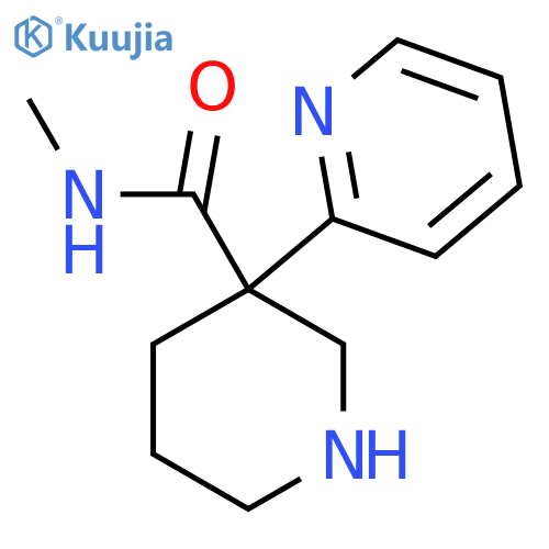 N-Methyl-3-(pyridin-2-yl)piperidine-3-carboxamide structure