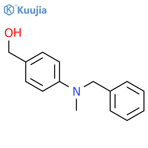 Benzenemethanol, 4-[methyl(phenylmethyl)amino]- structure