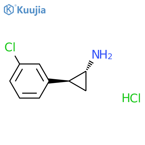 rac-(1R,2S)-2-(3-chlorophenyl)cyclopropan-1-amine hydrochloride, trans structure