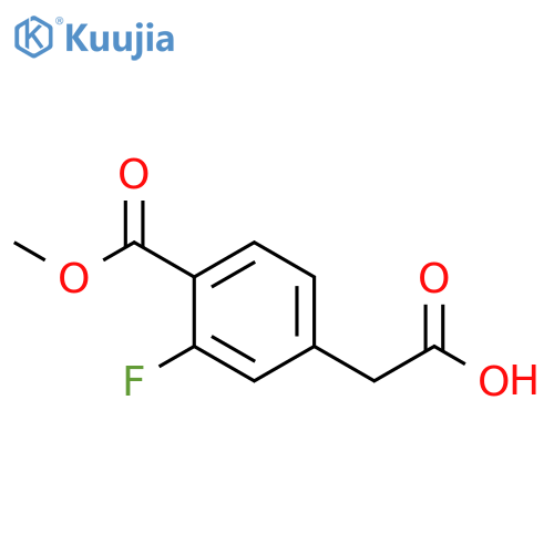 2-3-fluoro-4-(methoxycarbonyl)phenylacetic acid structure