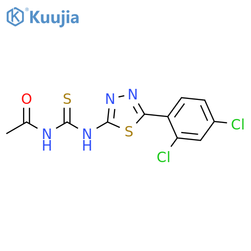 Acetamide,N-[[[5-(2,4-dichlorophenyl)-1,3,4-thiadiazol-2-yl]amino]thioxomethyl]- structure