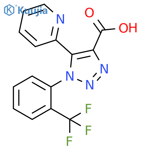 5-pyridin-2-yl-1-2-(trifluoromethyl)phenyl-1H-1,2,3-triazole-4-carboxylic acid structure