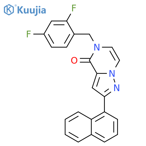 5-[(2,4-difluorophenyl)methyl]-2-(naphthalen-1-yl)-4H,5H-pyrazolo[1,5-a]pyrazin-4-one structure