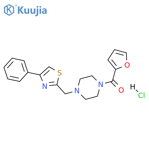 1-(furan-2-carbonyl)-4-(4-phenyl-1,3-thiazol-2-yl)methylpiperazine hydrochloride structure