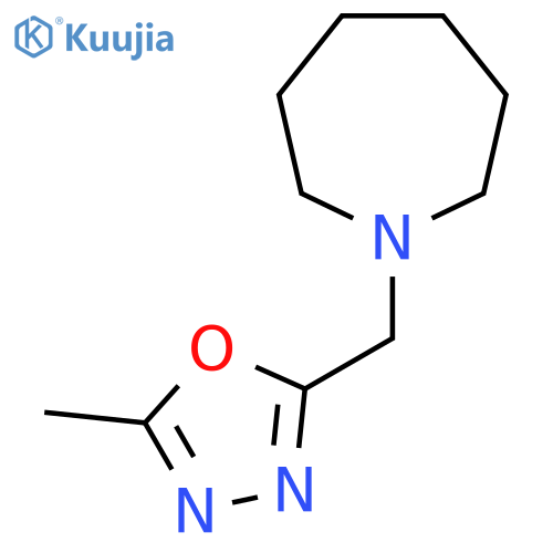 1-[(5-methyl-1,3,4-oxadiazol-2-yl)methyl]azepane structure