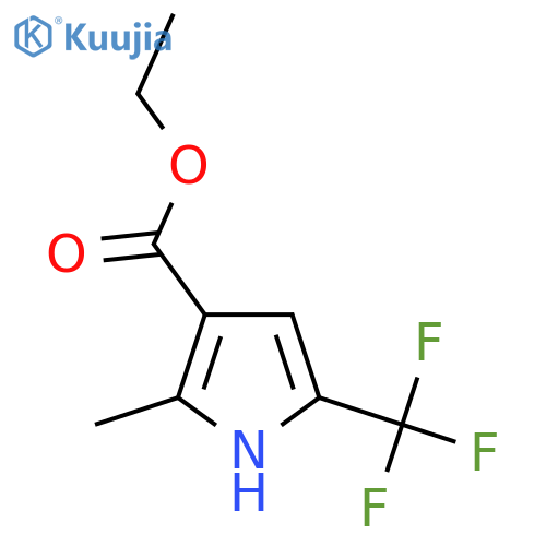 Ethyl 2-methyl-5-(trifluoromethyl)-1H-pyrrole-3-carboxylate structure
