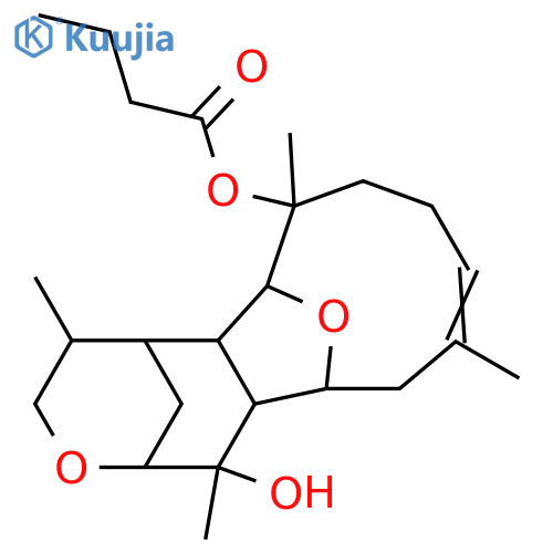 3,16:6,13-Diepoxy-8-eunicellene-4,12-diol; (3β,4α,8E,12β,15R)-form, 12-Butanoyl structure