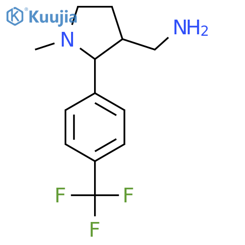 {1-Methyl-2-[4-(trifluoromethyl)phenyl]pyrrolidin-3-yl}methanamine structure
