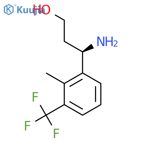 (3R)-3-AMINO-3-[2-METHYL-3-(TRIFLUOROMETHYL)PHENYL]PROPAN-1-OL structure