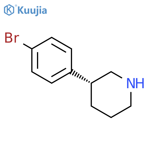 (3R)-3-(4-bromophenyl)piperidine structure