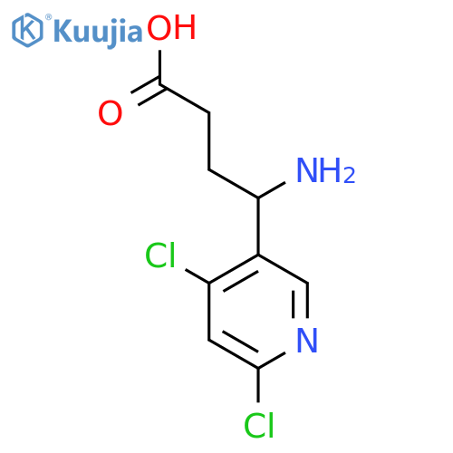 4-amino-4-(4,6-dichloropyridin-3-yl)butanoic acid structure