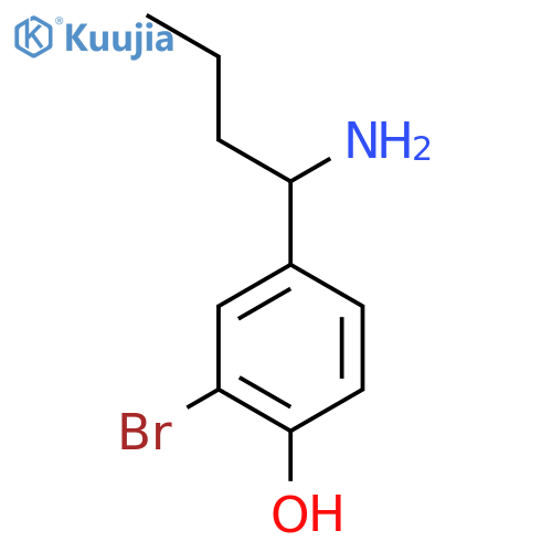 4-(1-AMINOBUTYL)-2-BROMOPHENOL structure