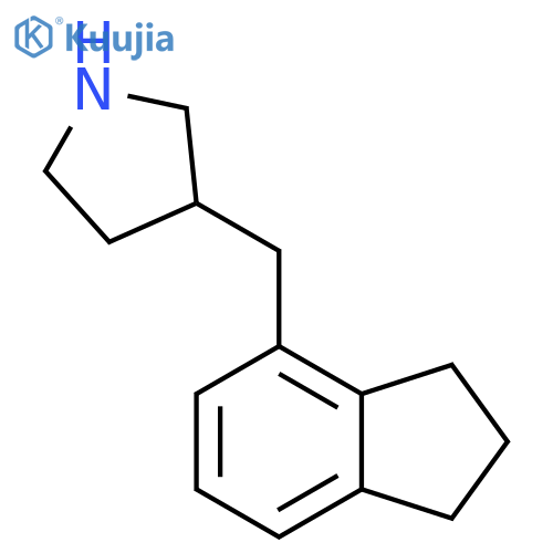 3-(2,3-dihydro-1H-inden-4-yl)methylpyrrolidine structure