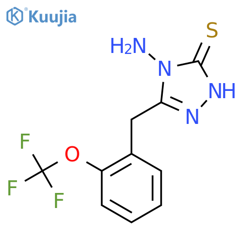 4-Amino-5-2-(trifluoromethoxy)benzyl-4H-1,2,4-triazole-3-thiol structure