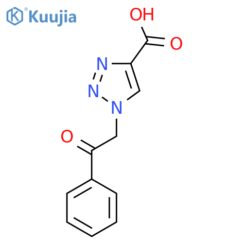 1-(2-Oxo-2-phenylethyl)-1H-1,2,3-triazole-4-carboxylic acid structure