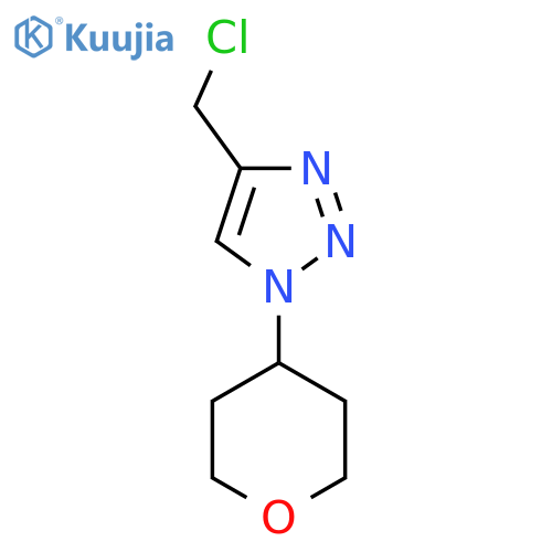 4-(chloromethyl)-1-(oxan-4-yl)-1H-1,2,3-triazole structure