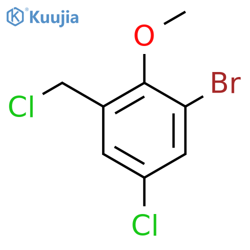 1-bromo-5-chloro-3-(chloromethyl)-2-methoxybenzene structure