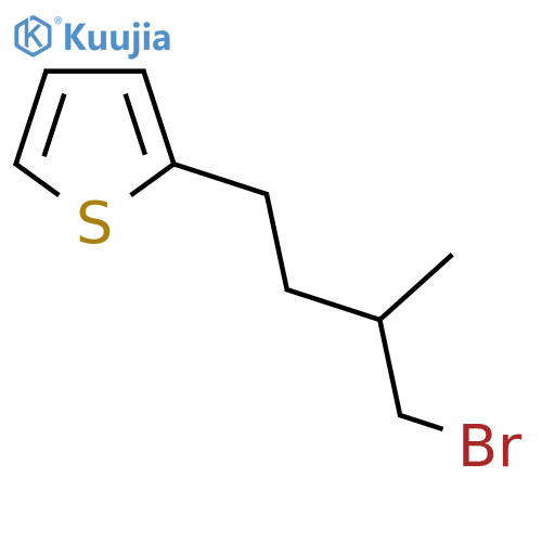 2-(4-Bromo-3-methylbutyl)thiophene structure
