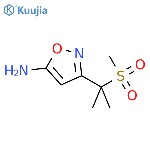 3-(2-methanesulfonylpropan-2-yl)-1,2-oxazol-5-amine structure