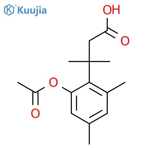 3-(2-Acetoxy-4,6-dimethylphenyl)-3-methylbutyric acid structure