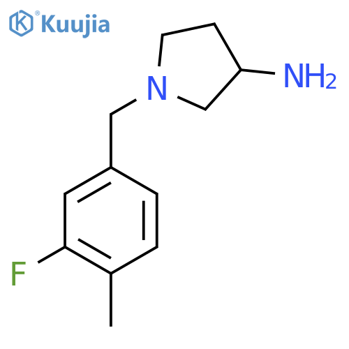 1-(3-Fluoro-4-methylbenzyl)pyrrolidin-3-amine structure